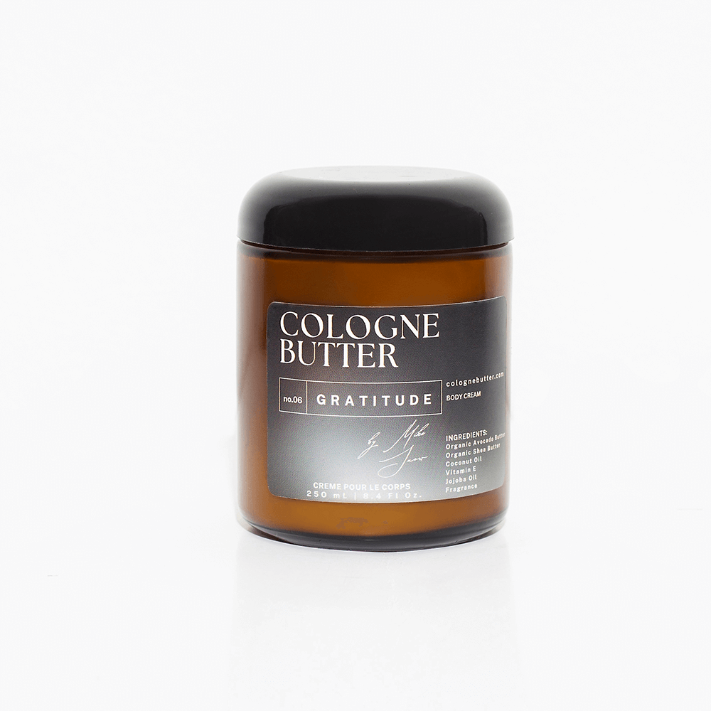 GRATITUDE – Luxury Fragrance Body Butter | Honey, Smoky Cedarwood & Sandalwood Cologne Scent Moisturizing Skin Butter | Cologne Butter