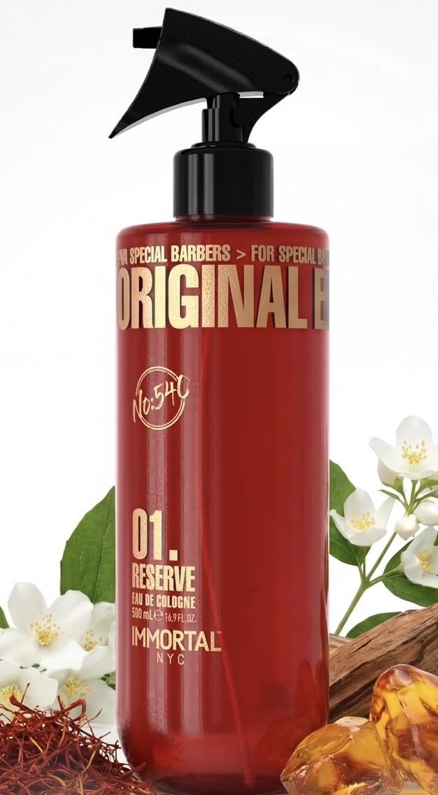 Immortal NYC Reserve New York, Aftershave Spray Body/Face Men's Cologne, 13.5 oz / 400 ml, Barbers, Softens Skin, Refreshes, Revitalizes and Relieves Face and Skin, Moisturizing Formula After Shaving