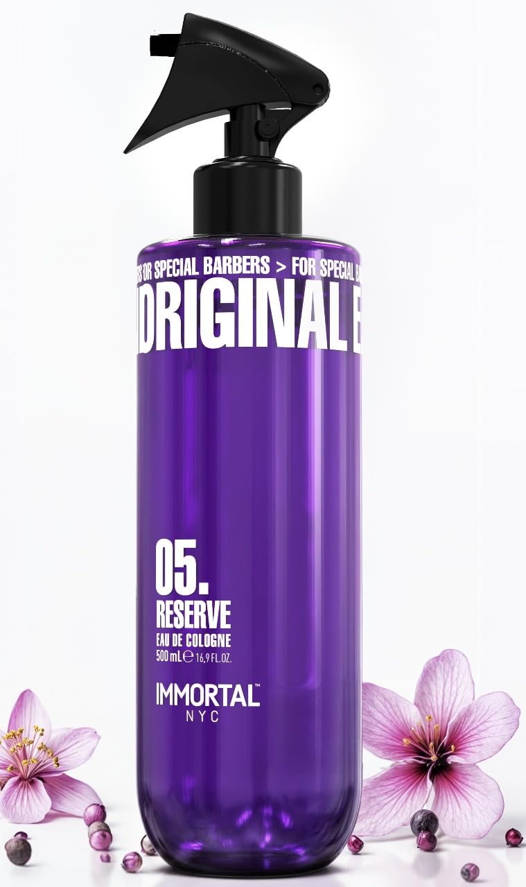 Immortal NYC Reserve New York, Aftershave Spray Body/Face Men's Cologne, 13.5 oz / 400 ml, Barbers, Softens Skin, Refreshes, Revitalizes and Relieves Face and Skin, Moisturizing Formula After Shaving