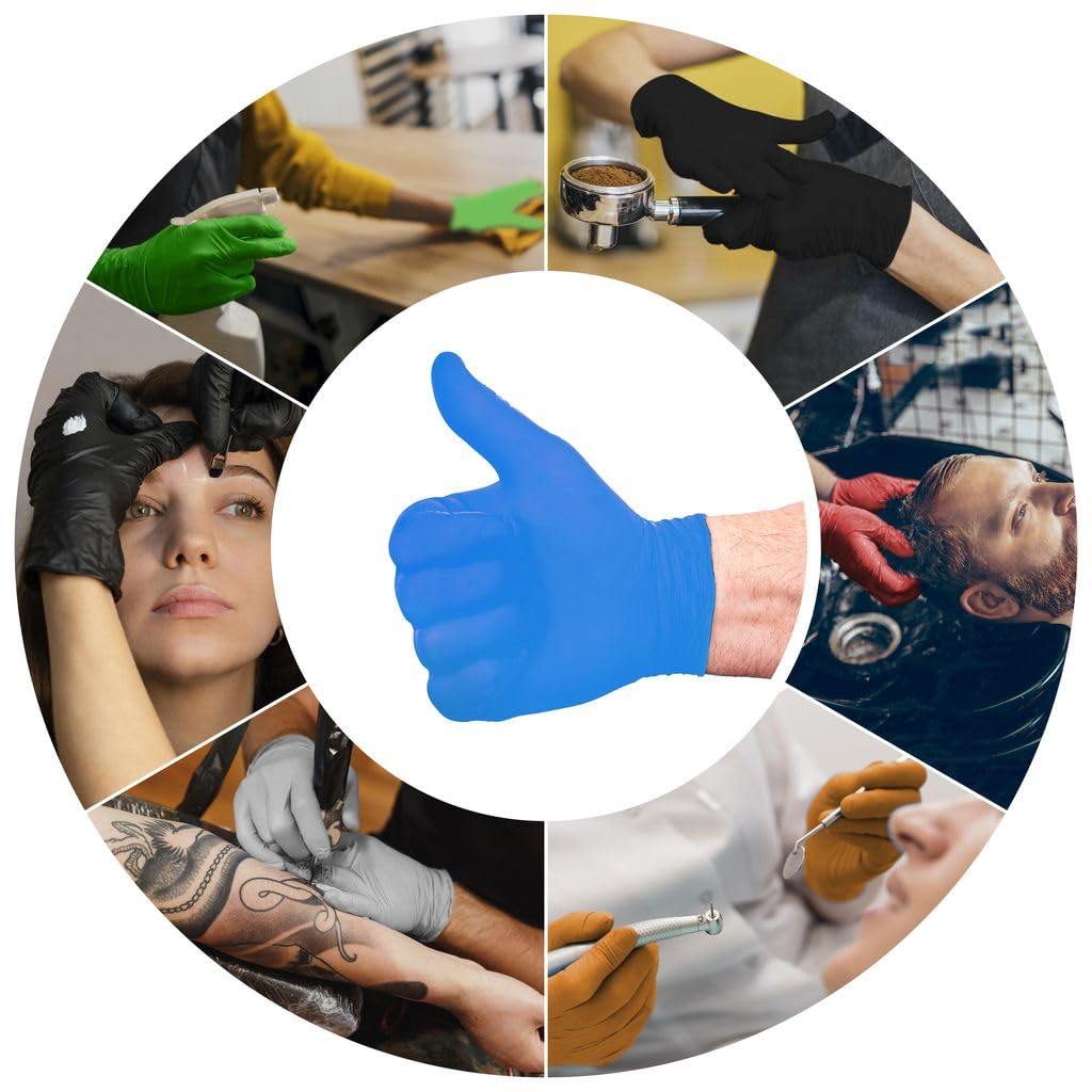 L3 Level 3 Nitrile Gloves - Professional Heavy Duty Disposable Gloves - Latex Free - Fits Snug - Box of 100