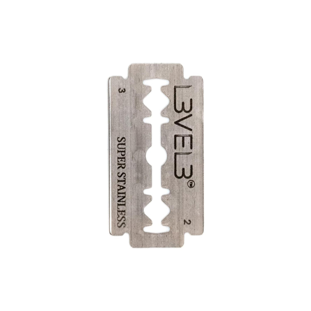 L3 Level 3 Double Edge Razor Blades,Platinum-Coated, Close Shave, 100 Count