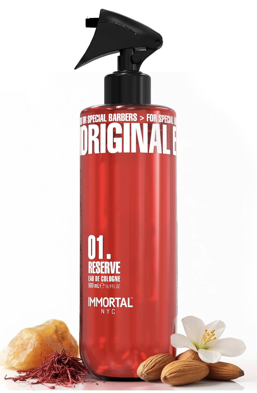Immortal NYC Reserve New York, Aftershave Spray Body/Face Men's Cologne, 13.5 oz / 400 ml, Barbers, Softens Skin, Refreshes, Revitalizes and Relieves Face and Skin, Moisturizing Formula After Shaving