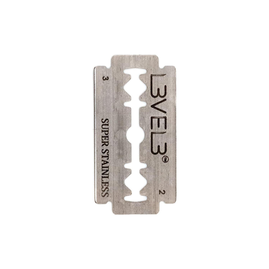 L3 Level 3 Double Edge Razor Blades,Platinum-Coated, Close Shave, 100 Count