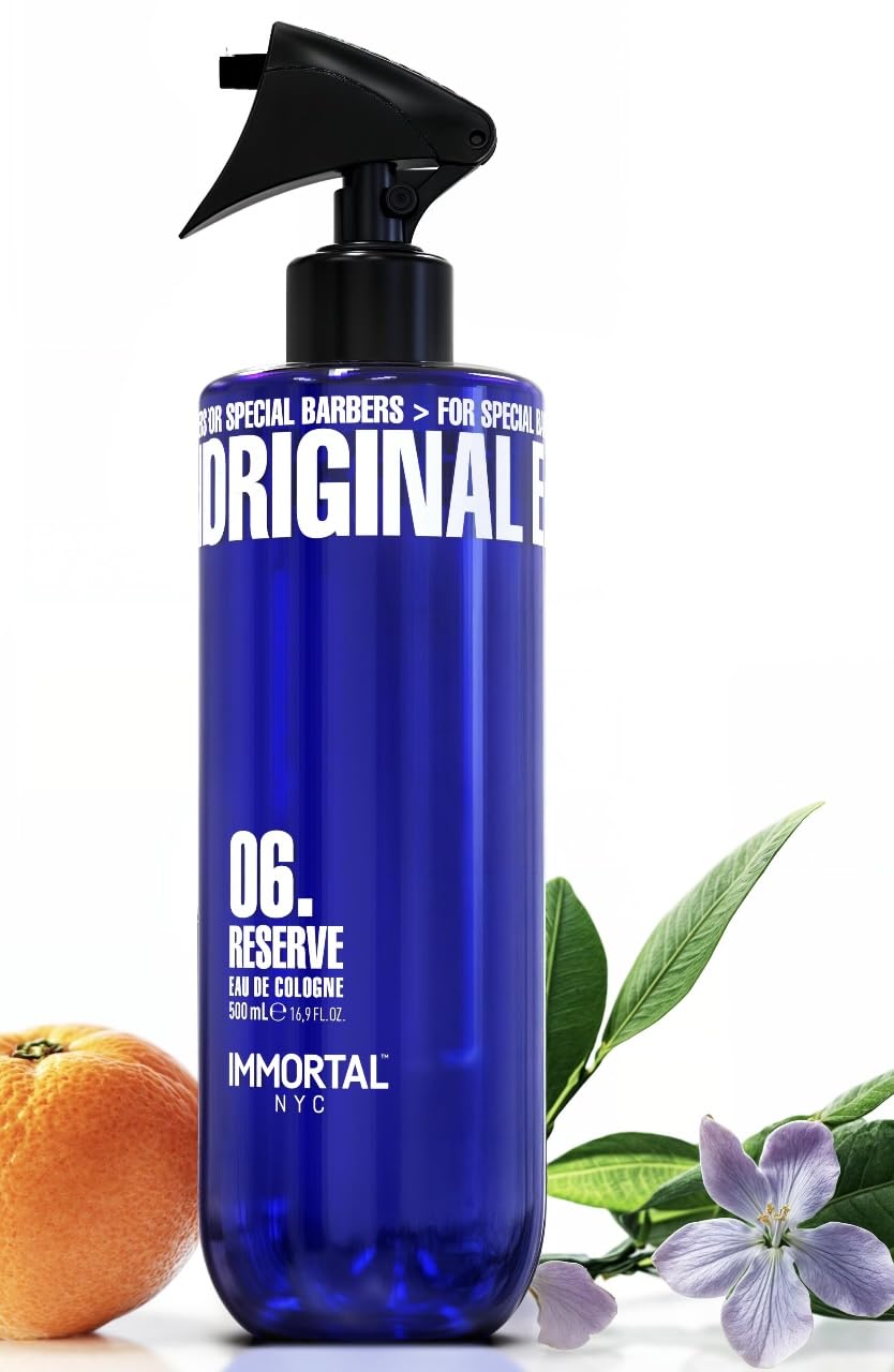 Immortal NYC Reserve New York, Aftershave Spray Body/Face Men's Cologne, 13.5 oz / 400 ml, Barbers, Softens Skin, Refreshes, Revitalizes and Relieves Face and Skin, Moisturizing Formula After Shaving