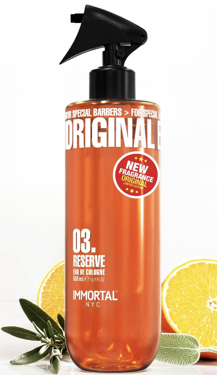 Immortal NYC Reserve New York, Aftershave Spray Body/Face Men's Cologne, 13.5 oz / 400 ml, Barbers, Softens Skin, Refreshes, Revitalizes and Relieves Face and Skin, Moisturizing Formula After Shaving