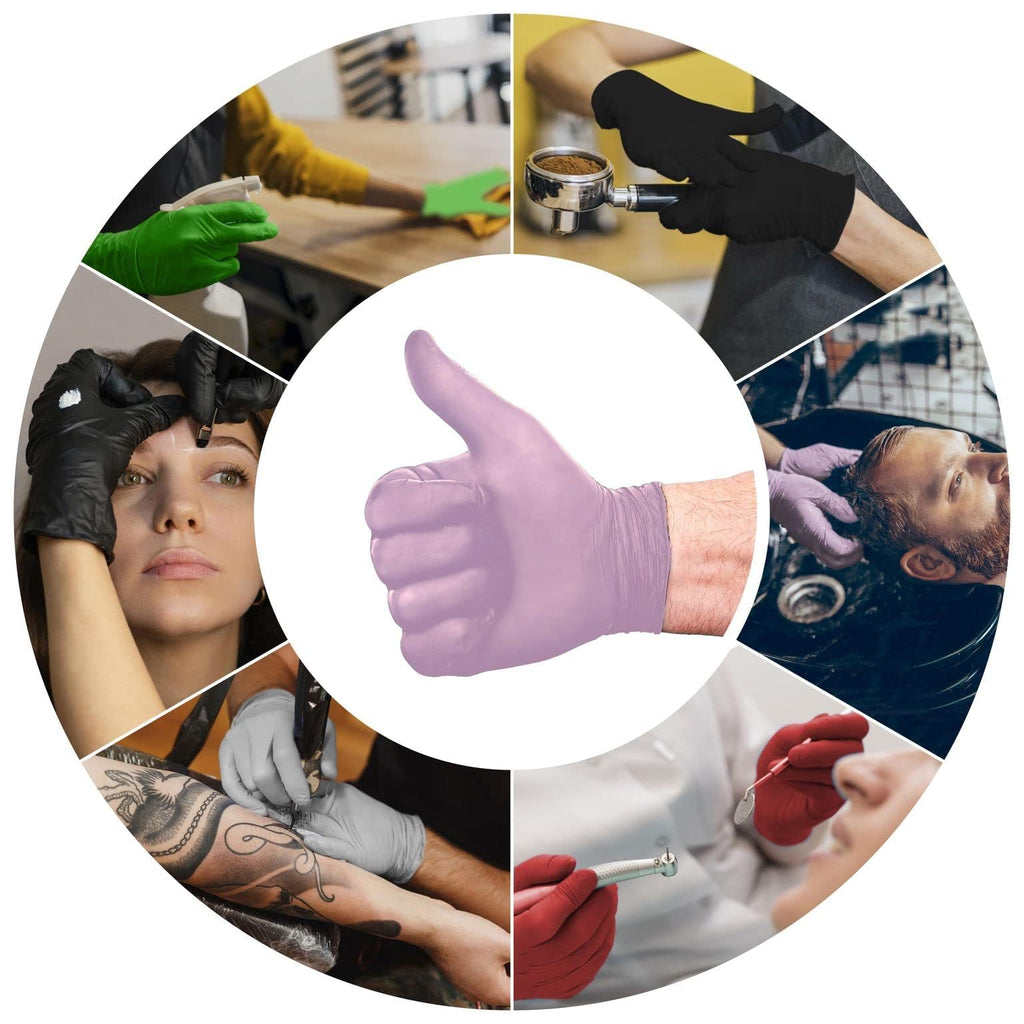 L3 Level 3 Nitrile Gloves - Professional Heavy Duty Disposable Gloves - Latex Free - Fits Snug - Box of 100