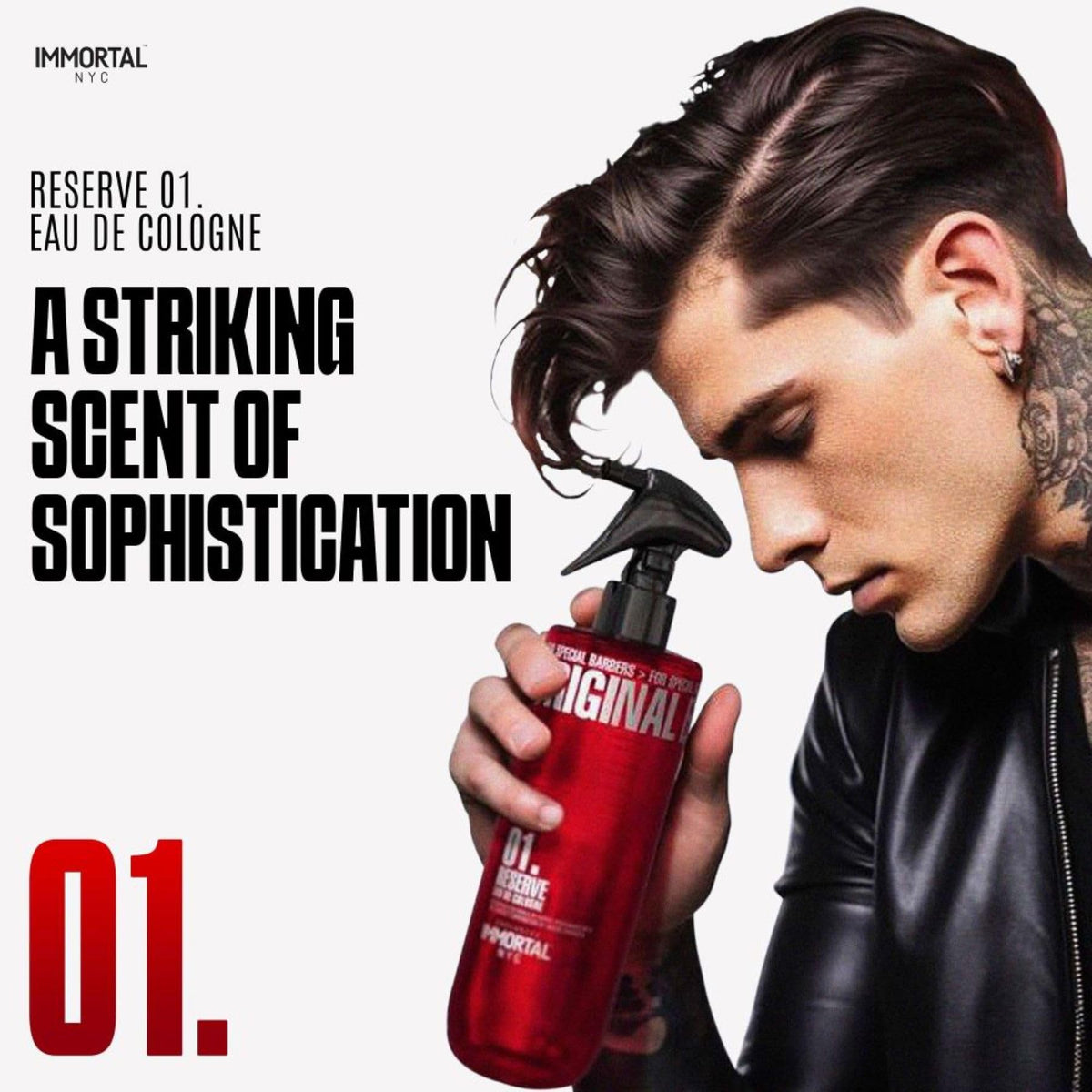 Immortal NYC Reserve New York, Aftershave Spray Body/Face Men's Cologne, 13.5 oz / 400 ml, Barbers, Softens Skin, Refreshes, Revitalizes and Relieves Face and Skin, Moisturizing Formula After Shaving