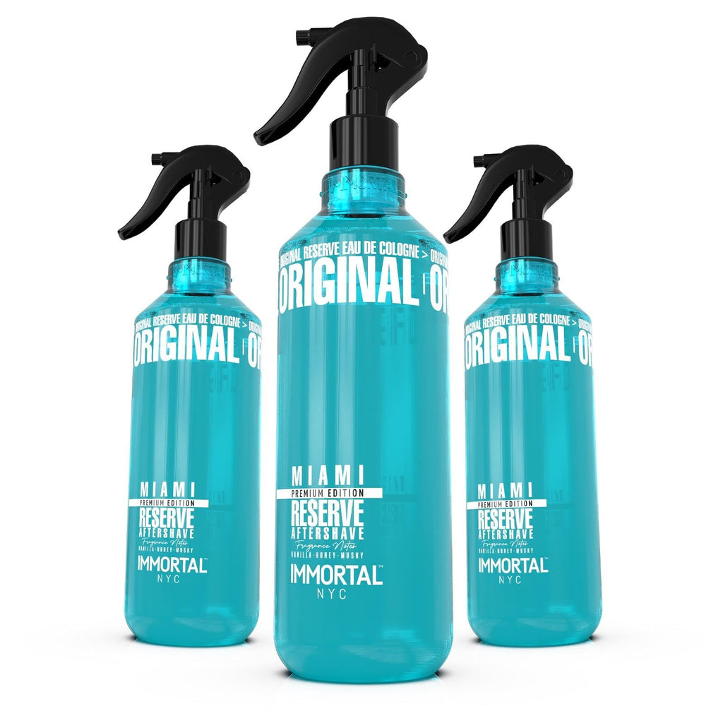 Immortal NYC Reserve New York, Aftershave Spray Body/Face Men's Cologne, 13.5 oz / 400 ml, Barbers, Softens Skin, Refreshes, Revitalizes and Relieves Face and Skin, Moisturizing Formula After Shaving