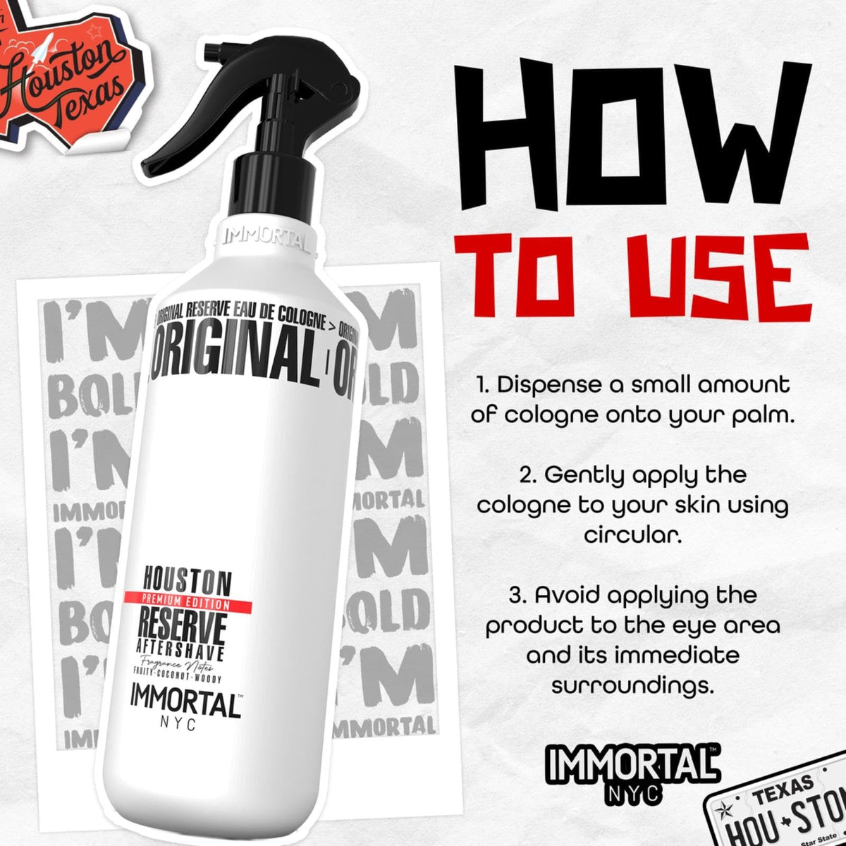 Immortal NYC Reserve New York, Aftershave Spray Body/Face Men's Cologne, 13.5 oz / 400 ml, Barbers, Softens Skin, Refreshes, Revitalizes and Relieves Face and Skin, Moisturizing Formula After Shaving