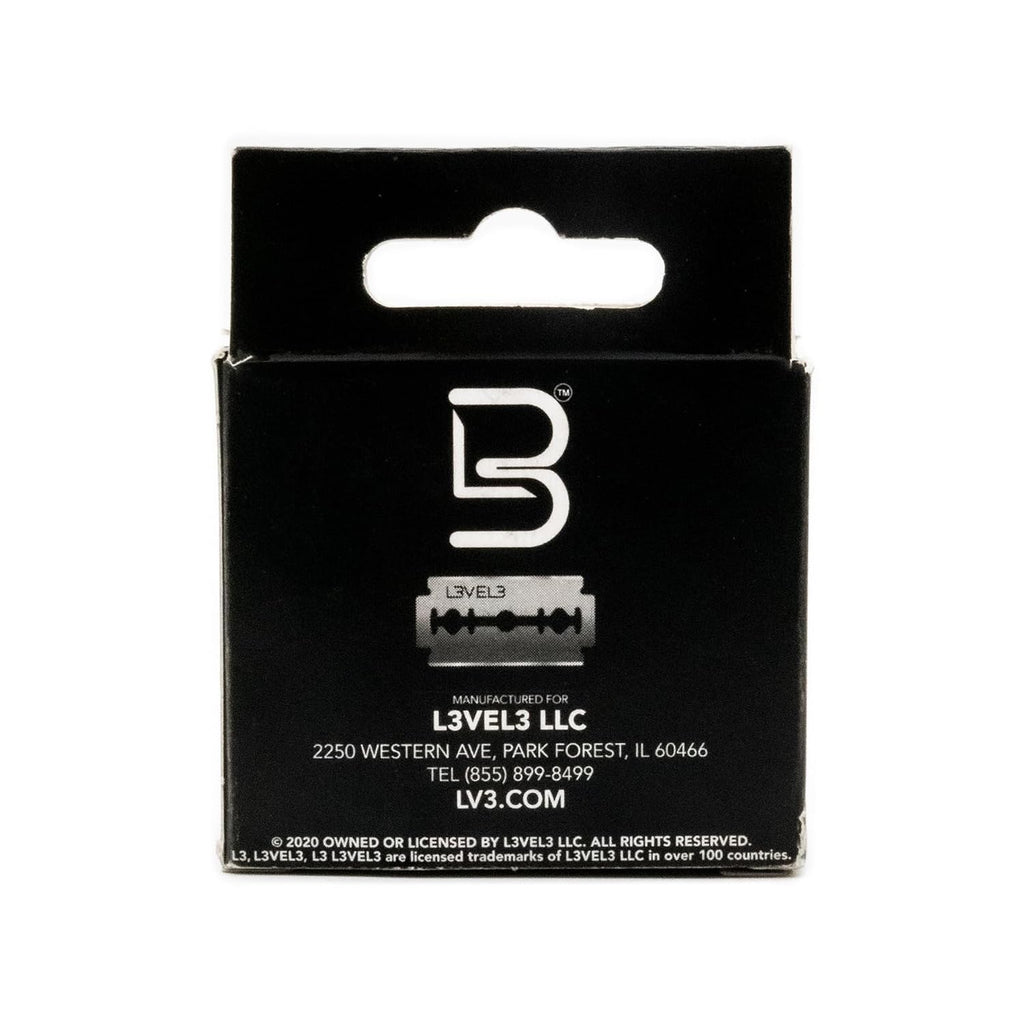 L3 Level 3 Double Edge Razor Blades,Platinum-Coated, Close Shave, 100 Count