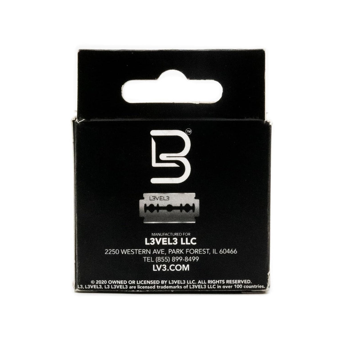 L3 Level 3 Double Edge Razor Blades,Platinum-Coated, Close Shave, 100 Count