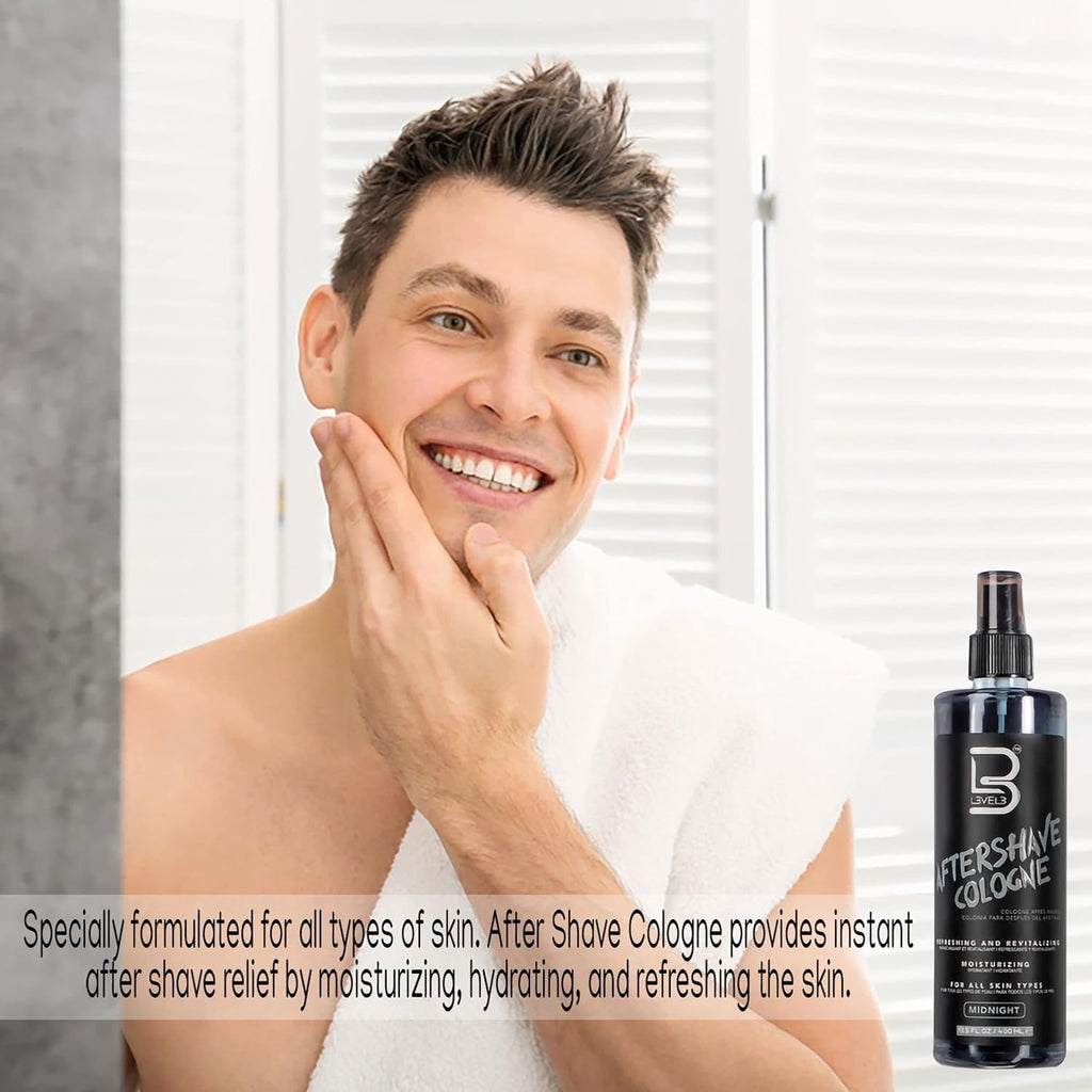 L3 Level 3 Aftershave Cologne Spray for Men, Aqua, 13.5 fl oz