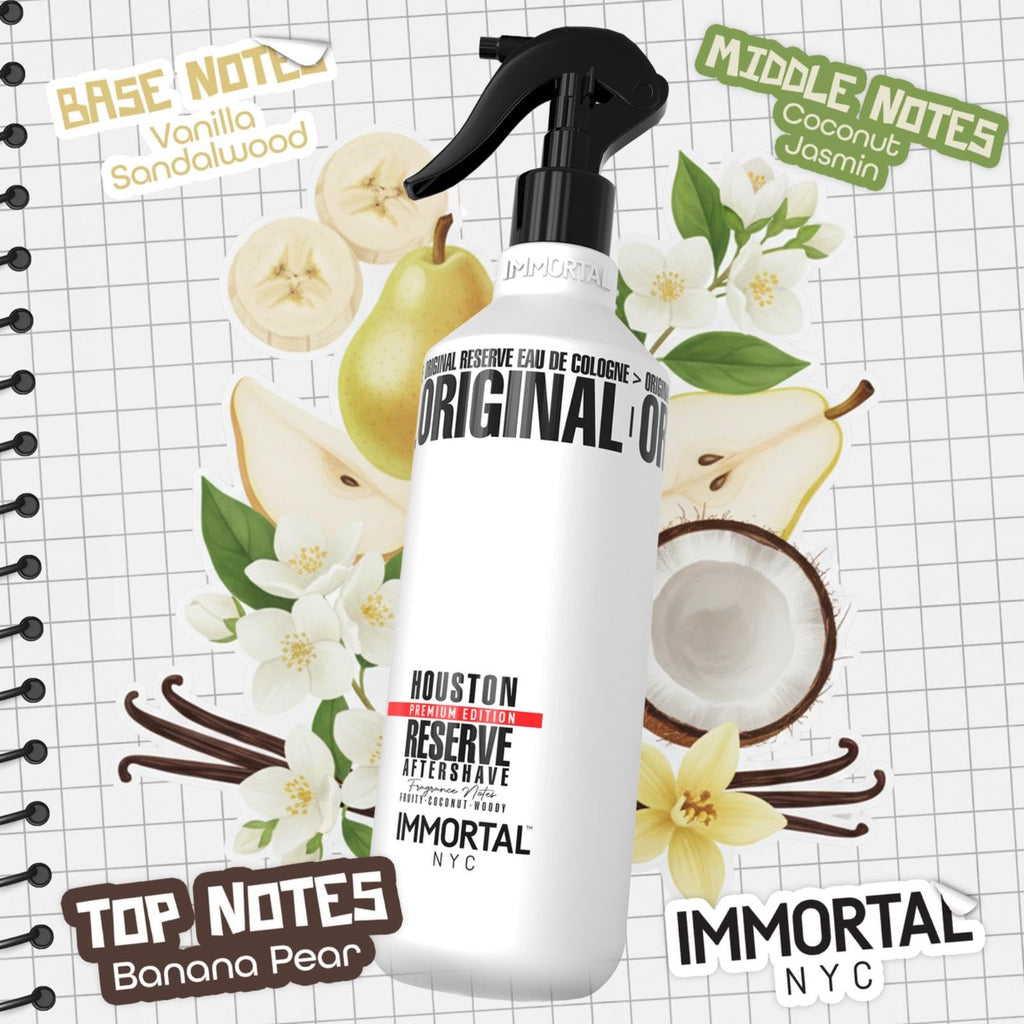 Immortal NYC Reserve New York, Aftershave Spray Body/Face Men's Cologne, 13.5 oz / 400 ml, Barbers, Softens Skin, Refreshes, Revitalizes and Relieves Face and Skin, Moisturizing Formula After Shaving