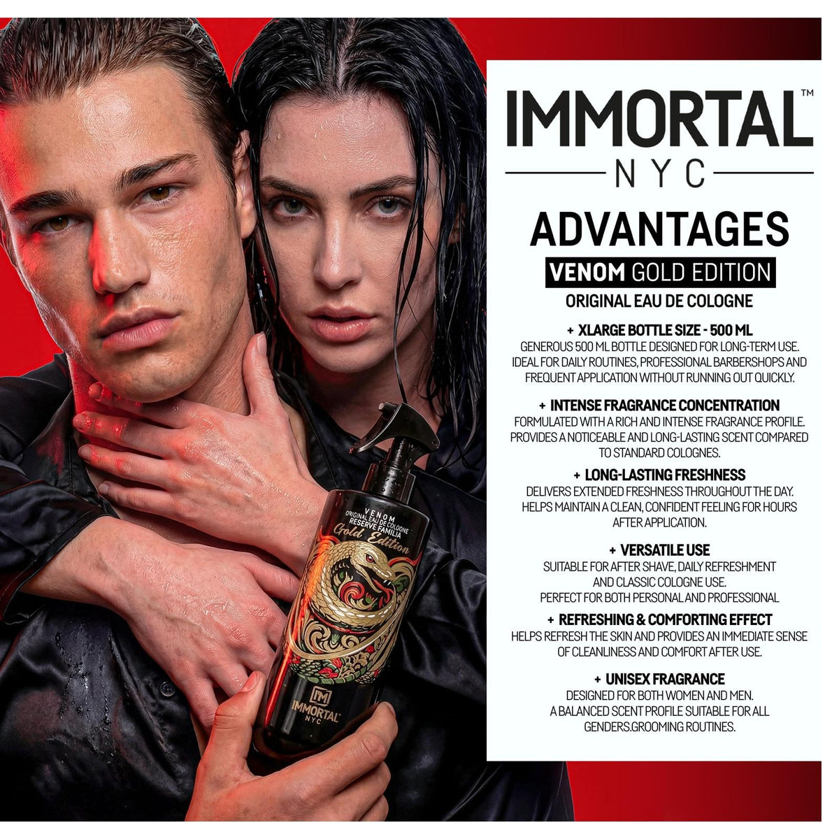 Immortal NYC Reserve New York, Aftershave Spray Body/Face Men's Cologne, 13.5 oz / 400 ml, Barbers, Softens Skin, Refreshes, Revitalizes and Relieves Face and Skin, Moisturizing Formula After Shaving