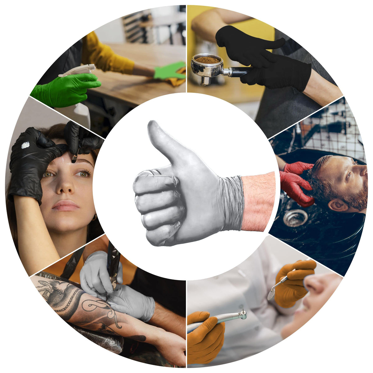 L3 Level 3 Nitrile Gloves - Professional Heavy Duty Disposable Gloves - Latex Free - Fits Snug - Box of 100