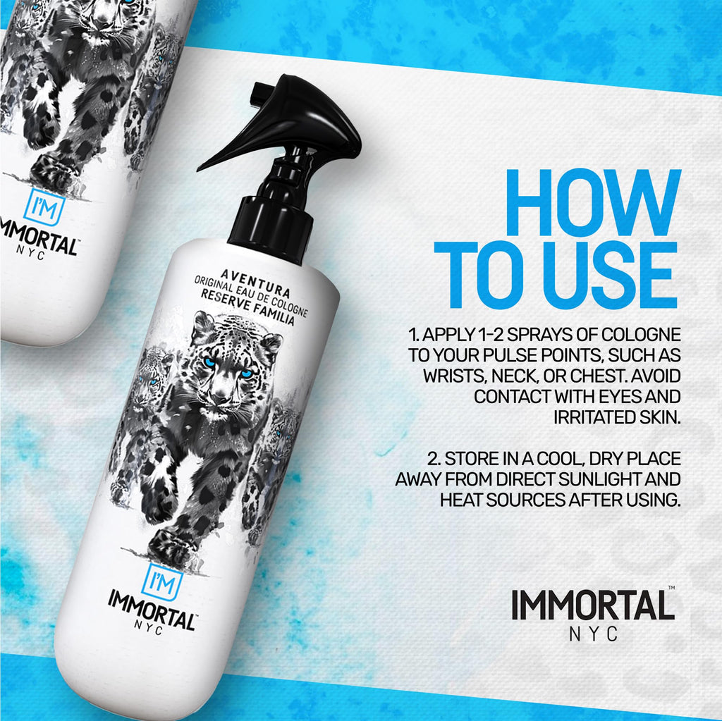 Immortal NYC Reserve New York, Aftershave Spray Body/Face Men's Cologne, 13.5 oz / 400 ml, Barbers, Softens Skin, Refreshes, Revitalizes and Relieves Face and Skin, Moisturizing Formula After Shaving