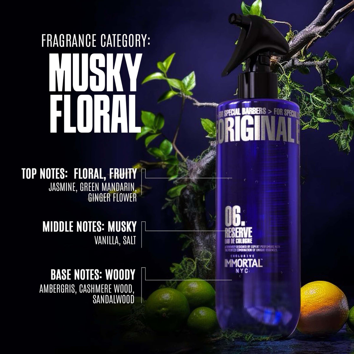 Immortal NYC Reserve New York, Aftershave Spray Body/Face Men's Cologne, 13.5 oz / 400 ml, Barbers, Softens Skin, Refreshes, Revitalizes and Relieves Face and Skin, Moisturizing Formula After Shaving