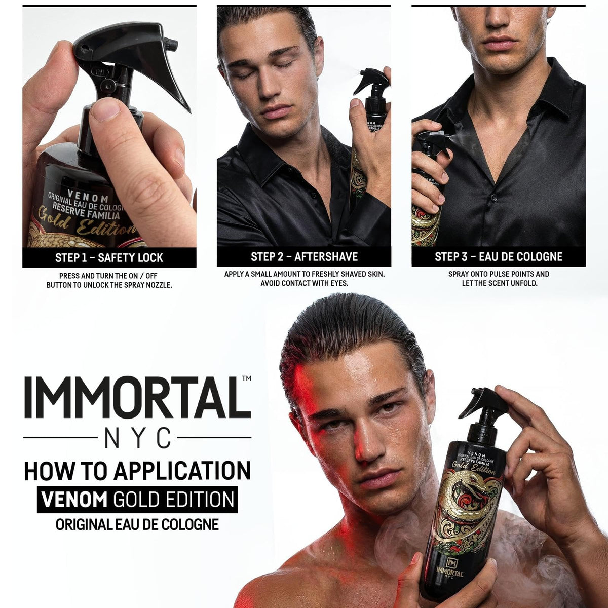 Immortal NYC Reserve New York, Aftershave Spray Body/Face Men's Cologne, 13.5 oz / 400 ml, Barbers, Softens Skin, Refreshes, Revitalizes and Relieves Face and Skin, Moisturizing Formula After Shaving