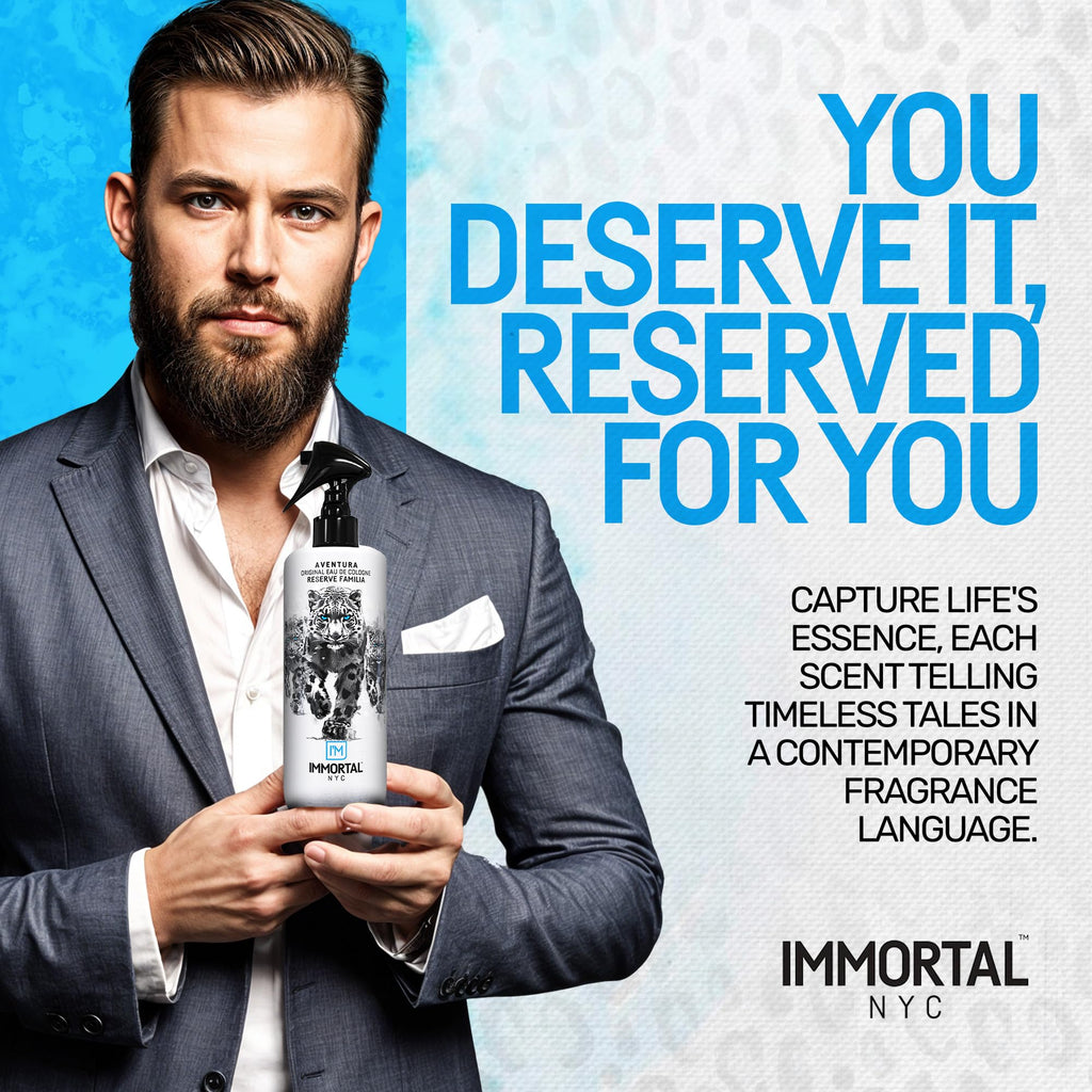 Immortal NYC Reserve New York, Aftershave Spray Body/Face Men's Cologne, 13.5 oz / 400 ml, Barbers, Softens Skin, Refreshes, Revitalizes and Relieves Face and Skin, Moisturizing Formula After Shaving