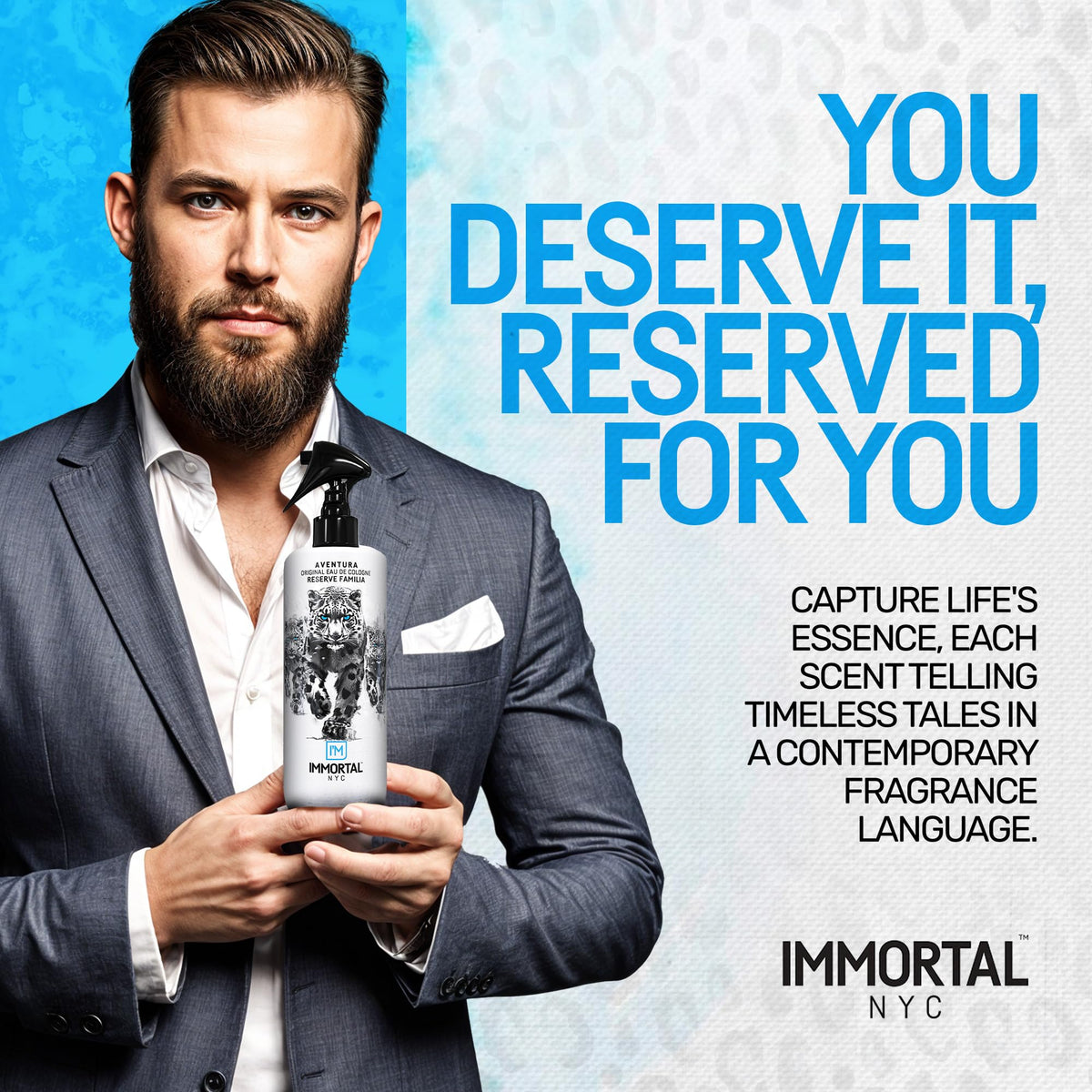 Immortal NYC Reserve New York, Aftershave Spray Body/Face Men's Cologne, 13.5 oz / 400 ml, Barbers, Softens Skin, Refreshes, Revitalizes and Relieves Face and Skin, Moisturizing Formula After Shaving
