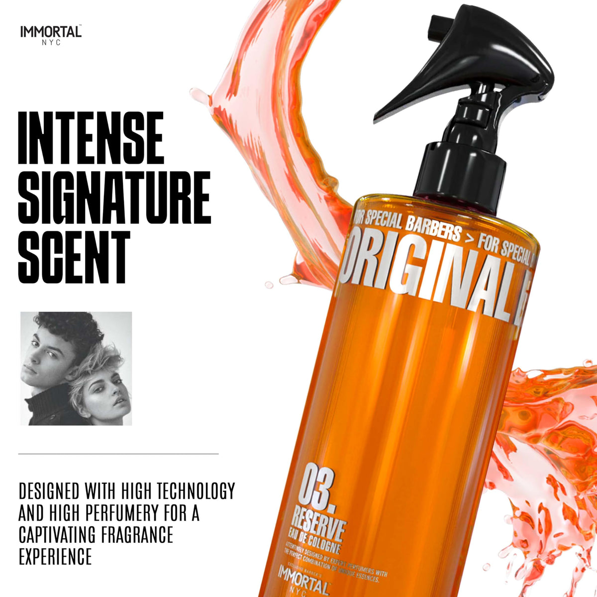 Immortal NYC Reserve New York, Aftershave Spray Body/Face Men's Cologne, 13.5 oz / 400 ml, Barbers, Softens Skin, Refreshes, Revitalizes and Relieves Face and Skin, Moisturizing Formula After Shaving