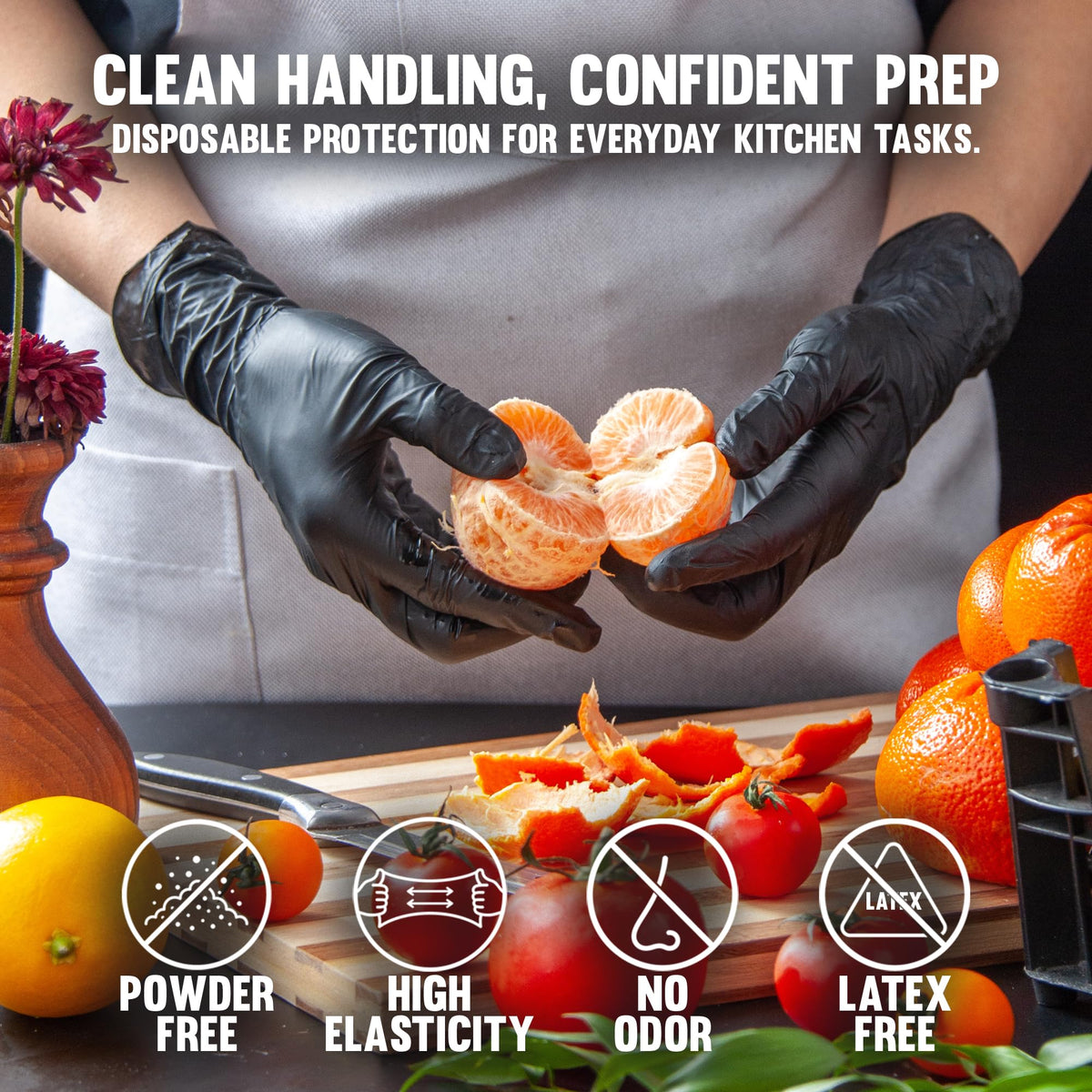 L3 Level 3 Nitrile Gloves - Professional Heavy Duty Disposable Gloves - Latex Free - Fits Snug - Box of 100