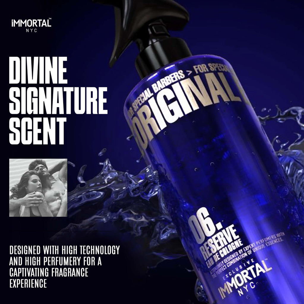 Immortal NYC Reserve New York, Aftershave Spray Body/Face Men's Cologne, 13.5 oz / 400 ml, Barbers, Softens Skin, Refreshes, Revitalizes and Relieves Face and Skin, Moisturizing Formula After Shaving