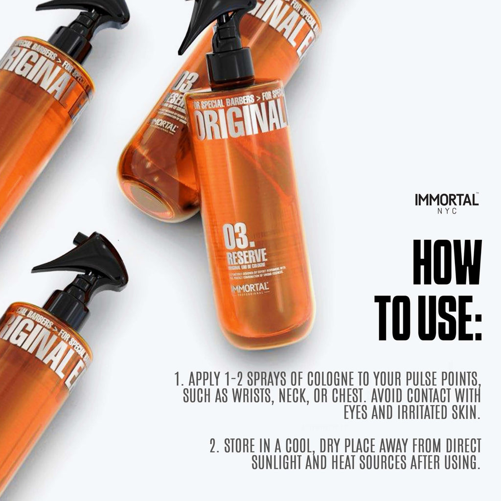 Immortal NYC Reserve New York, Aftershave Spray Body/Face Men's Cologne, 13.5 oz / 400 ml, Barbers, Softens Skin, Refreshes, Revitalizes and Relieves Face and Skin, Moisturizing Formula After Shaving