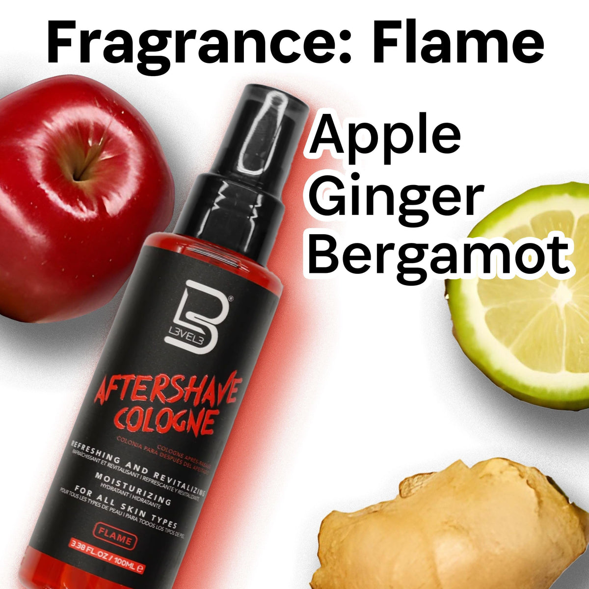 L3 Level 3 Aftershave Cologne Spray for Men, Aqua, 13.5 fl oz