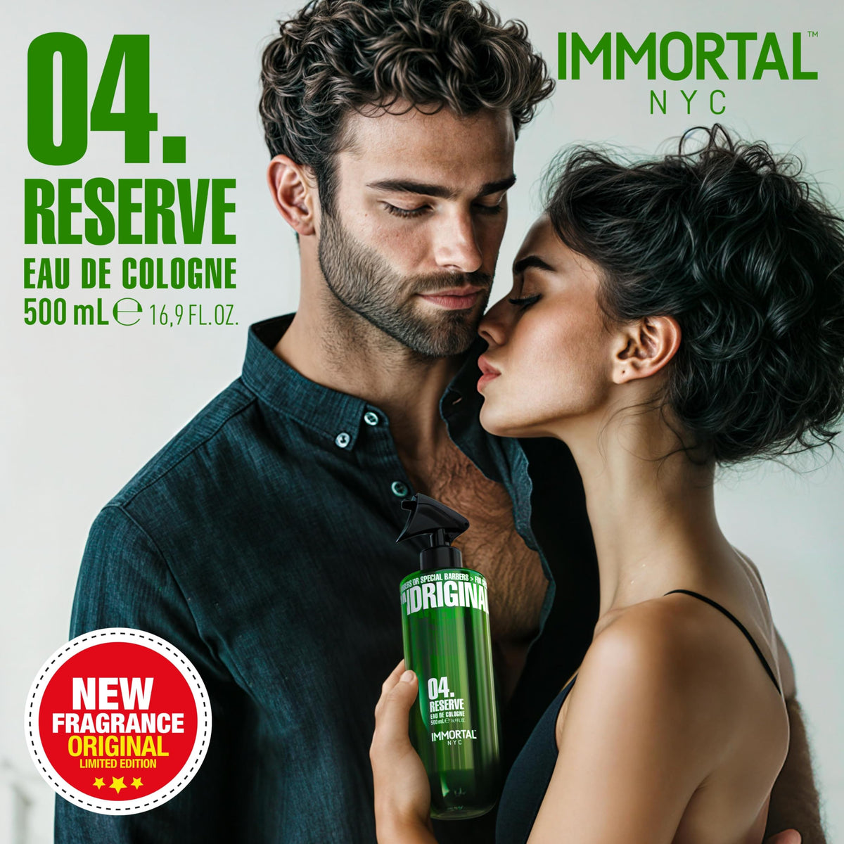 Immortal NYC Reserve New York, Aftershave Spray Body/Face Men's Cologne, 13.5 oz / 400 ml, Barbers, Softens Skin, Refreshes, Revitalizes and Relieves Face and Skin, Moisturizing Formula After Shaving