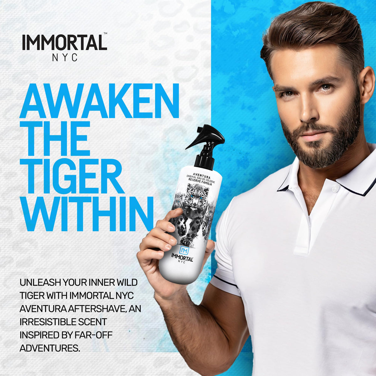 Immortal NYC Reserve New York, Aftershave Spray Body/Face Men's Cologne, 13.5 oz / 400 ml, Barbers, Softens Skin, Refreshes, Revitalizes and Relieves Face and Skin, Moisturizing Formula After Shaving