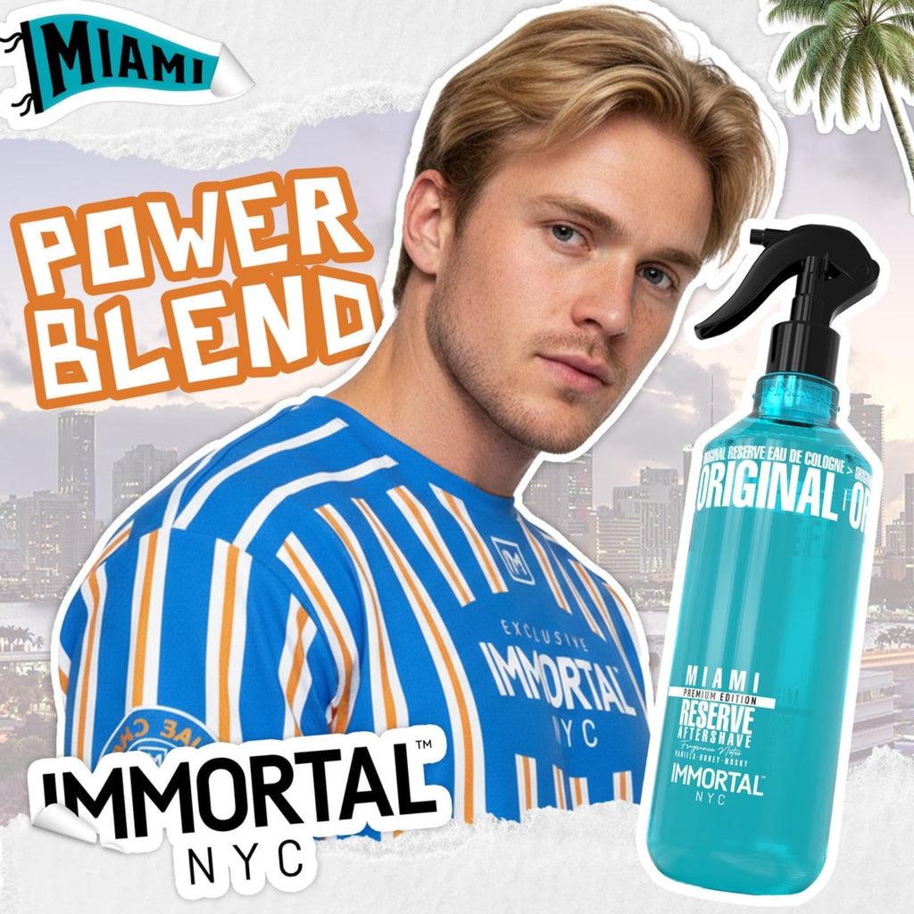 Immortal NYC Reserve New York, Aftershave Spray Body/Face Men's Cologne, 13.5 oz / 400 ml, Barbers, Softens Skin, Refreshes, Revitalizes and Relieves Face and Skin, Moisturizing Formula After Shaving