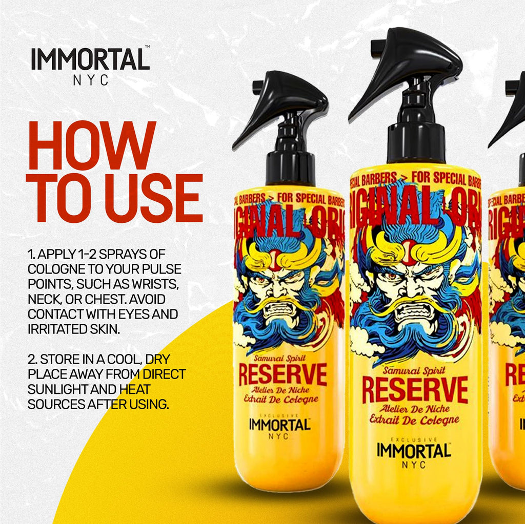 Immortal NYC Reserve New York, Aftershave Spray Body/Face Men's Cologne, 13.5 oz / 400 ml, Barbers, Softens Skin, Refreshes, Revitalizes and Relieves Face and Skin, Moisturizing Formula After Shaving