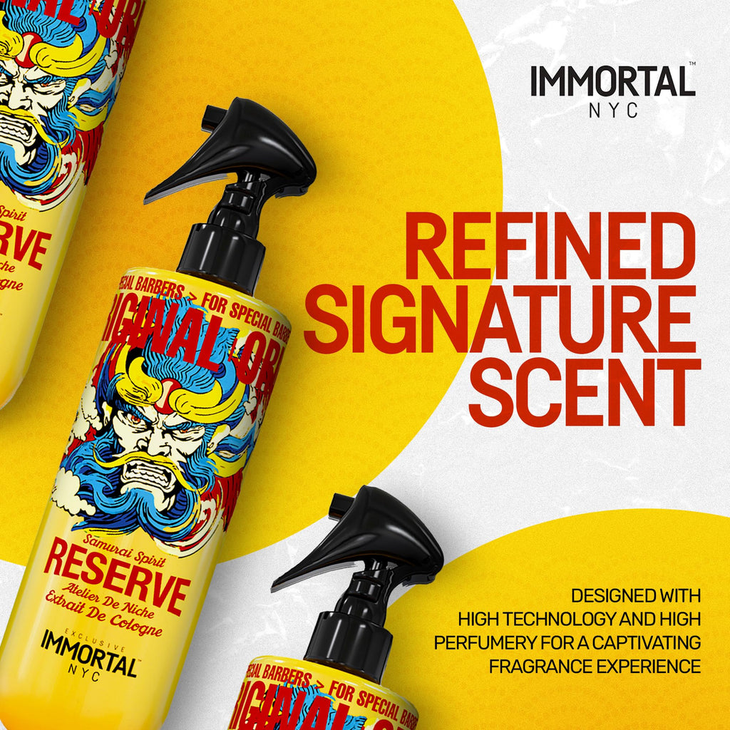 Immortal NYC Reserve New York, Aftershave Spray Body/Face Men's Cologne, 13.5 oz / 400 ml, Barbers, Softens Skin, Refreshes, Revitalizes and Relieves Face and Skin, Moisturizing Formula After Shaving