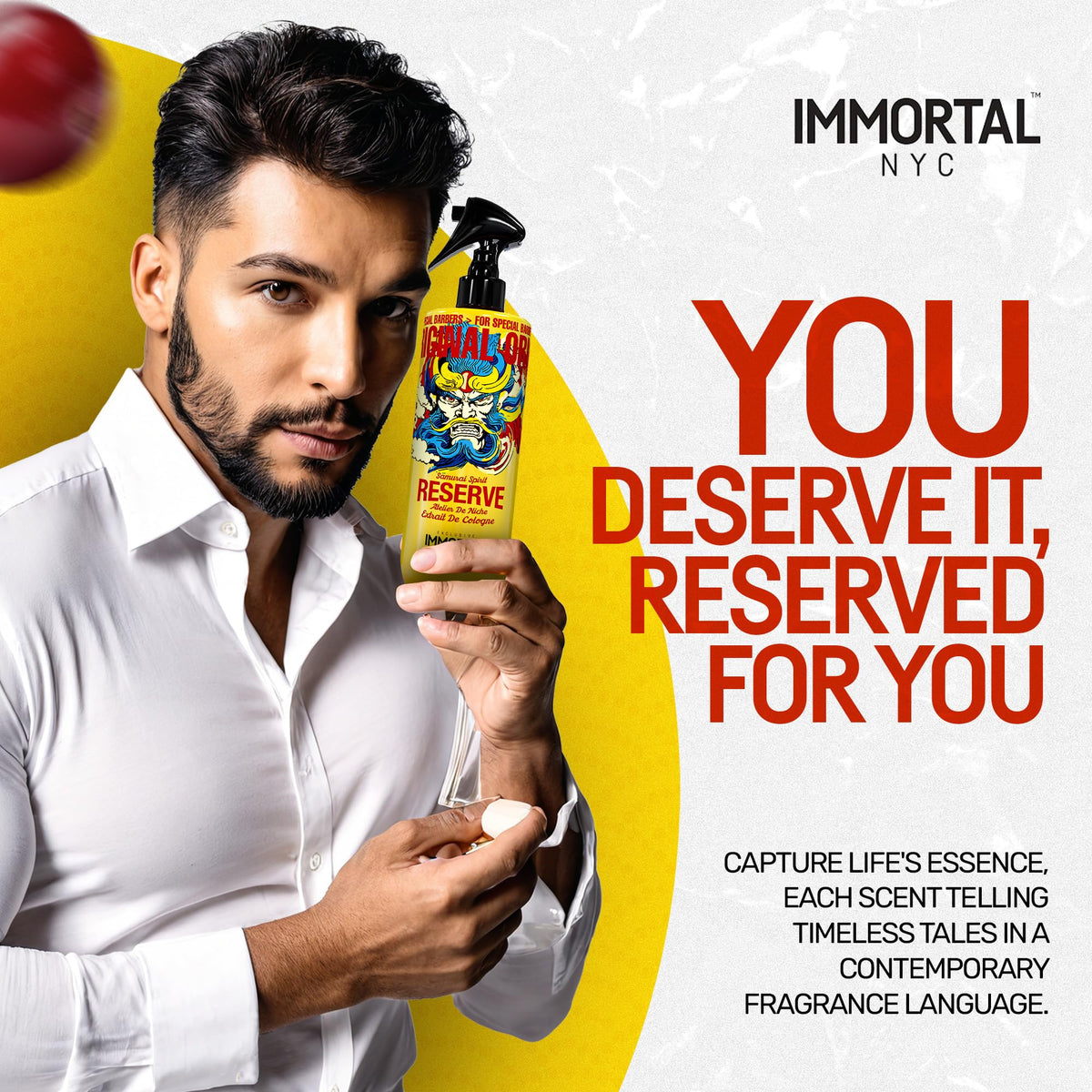 Immortal NYC Reserve New York, Aftershave Spray Body/Face Men's Cologne, 13.5 oz / 400 ml, Barbers, Softens Skin, Refreshes, Revitalizes and Relieves Face and Skin, Moisturizing Formula After Shaving