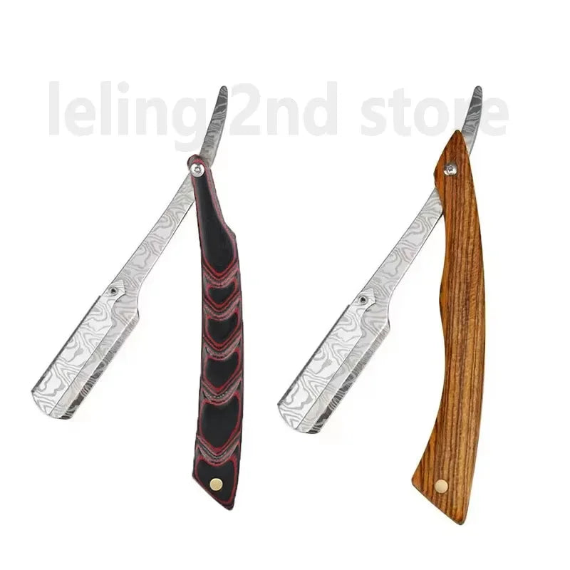 Professional Wooden Handle Shaving Razor for Men – Replaceable Blade Barber Razor | Vintage Straight Edge Shaver & Grooming Gift